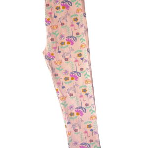 Pinkish Beige Multi Print Tights